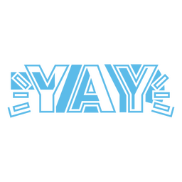 Yay citação de traçado preenchido Desenho PNG