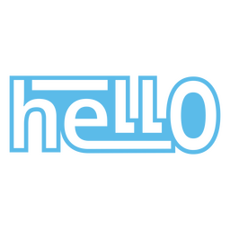 Hallo gefülltes Strichzitat PNG-Design