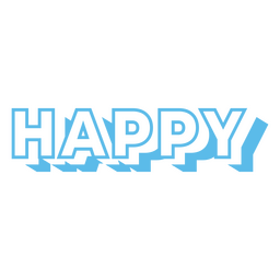 Happy popular word PNG Design Transparent PNG