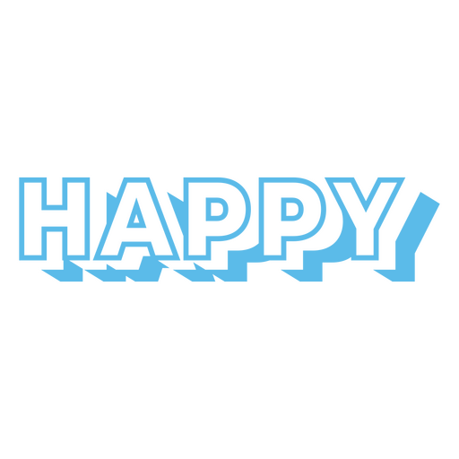 Happy popular word PNG Design