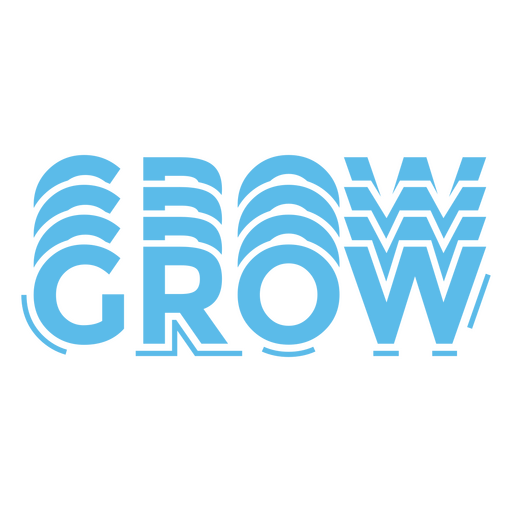 Grow monochromatic quote PNG Design