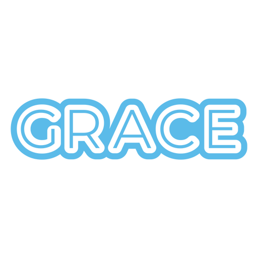 Grace monochromatisches Zitat PNG-Design