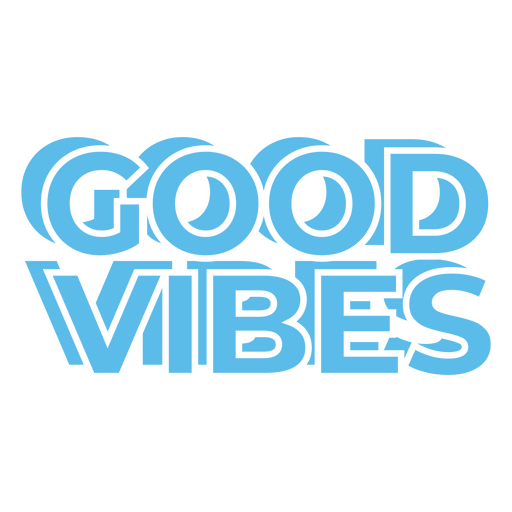 Good vibes monochromatic quote PNG Design