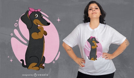 Cute dachshund dog t-shirt design