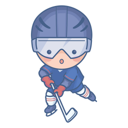 Lindo jugador de hockey sobre hielo Diseño PNG