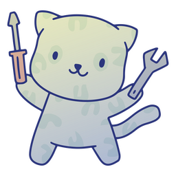 Cat mechanic character PNG Design Transparent PNG