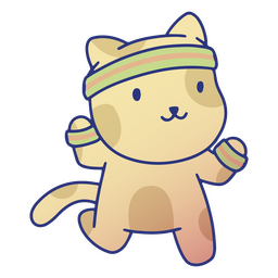 Personagem de esportes de gato Desenho PNG