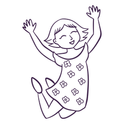 AVC de garota animado Desenho PNG