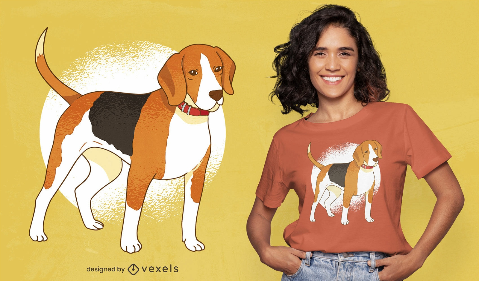 Design de camiseta de animais de ra?a de cachorro Beagle