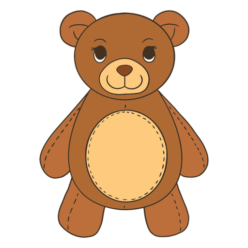 Curso de cor animal de urso de pelúcia Desenho PNG