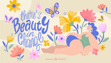 Spring change floral illustration