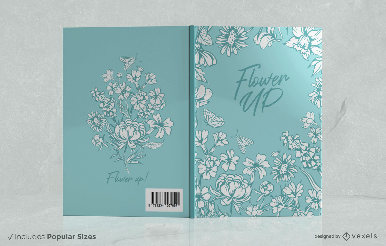 Diseño de portada de libro Flower up