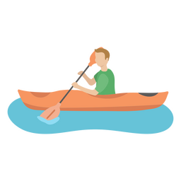 Kayak flat boy vela Diseño PNG