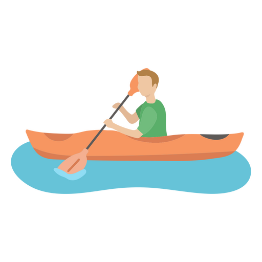 Kayak flat boy sailing