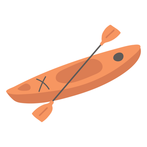 Barco plano kayak Diseño PNG