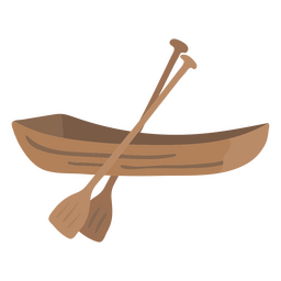 Canoe flat boat PNG Design