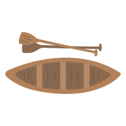 Canoe flat zenithal PNG Design