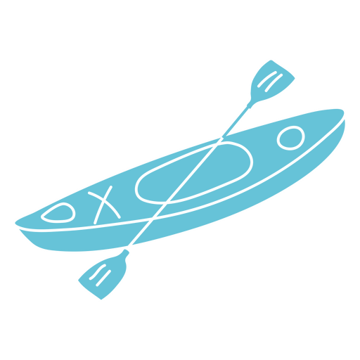 Barco recortado de caiaque Desenho PNG