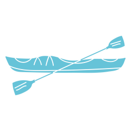 Perfil recortado de caiaque Desenho PNG
