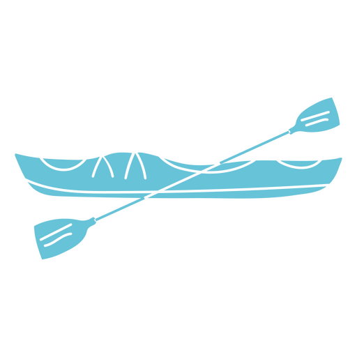 Perfil recortado de kayak Diseño PNG