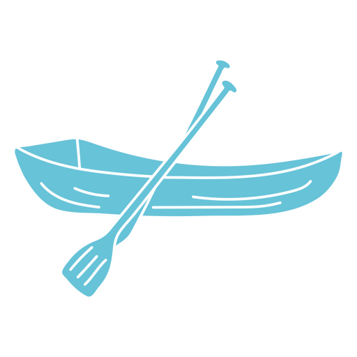 Perfil recortado de canoa Diseño PNG