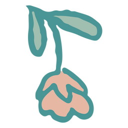 Umgekehrter Rosengekritzelfrühling PNG-Design