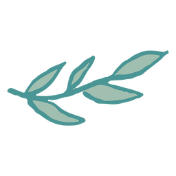 Stem and leaves doodle spring PNG Design