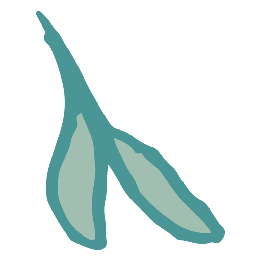 Einfache Blätter kritzeln Frühling PNG-Design