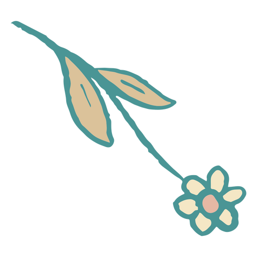 Cute flower doodle spring PNG Design