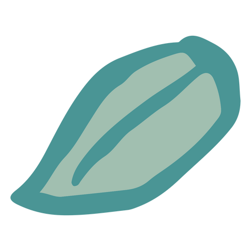 Blue leaf doodle PNG Design