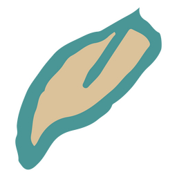 Brown leaf doodle spring PNG Design
