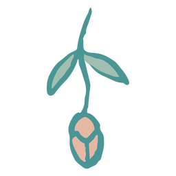 Garabato de rosa rosa Diseño PNG