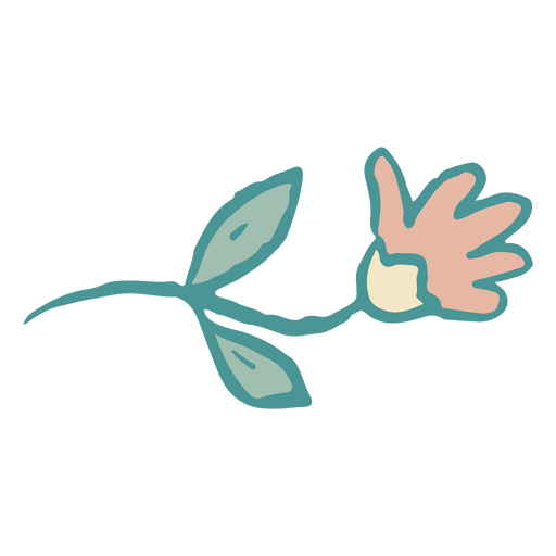 Delicate doodle flower PNG Design