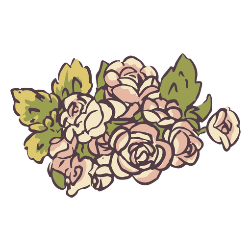 Arreglo de ilustración de flores Diseño PNG