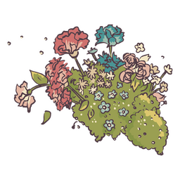 Frühlingsblumenarrangement PNG-Design