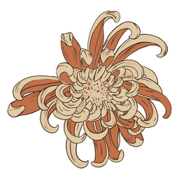 Monochromatic Chrysanthemum PNG & SVG Design For T-Shirts