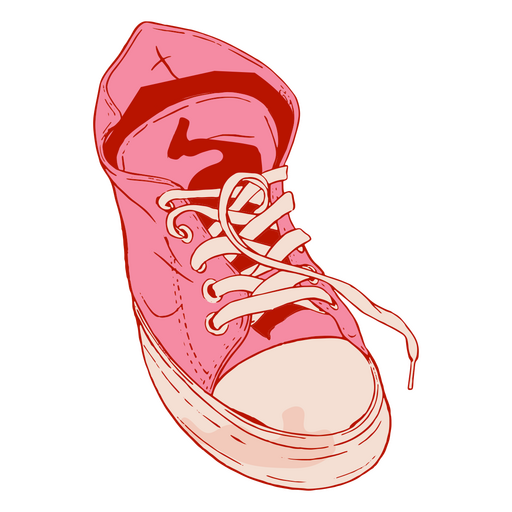 Pink dirty shoe PNG Design