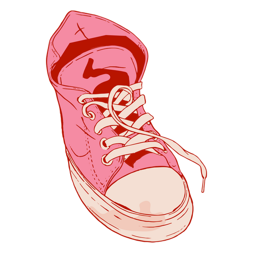 Rosa schmutziger Schuh PNG-Design