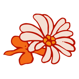 Orange daisy flower PNG Design Transparent PNG