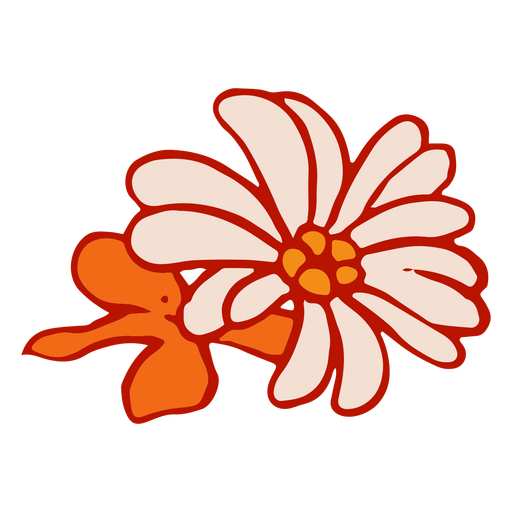Orangefarbene Gänseblümchenblume PNG-Design