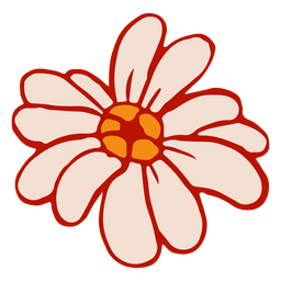 Daisy with red outline PNG Design
