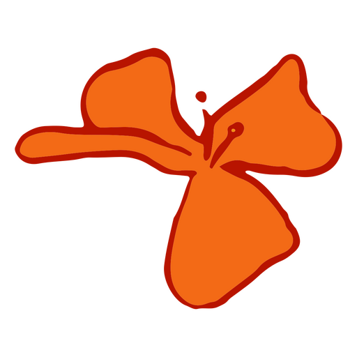 flor tropical laranja Desenho PNG