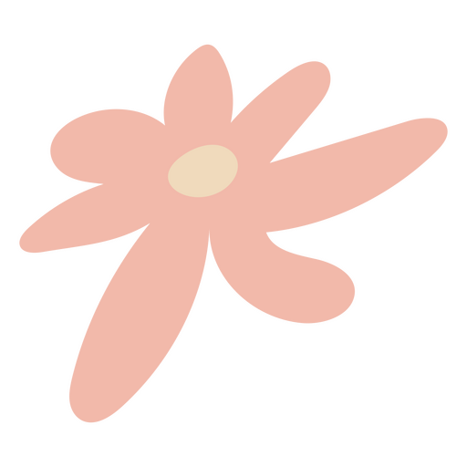 Baby pink flat flower PNG Design