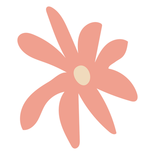 Flache Fr?hlingsblume rosa PNG-Design