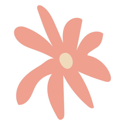 Flache Frühlingsblume rosa PNG-Design