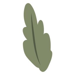 Spring flat green leaf PNG Design