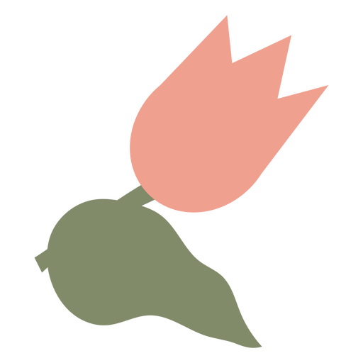 Rosa plana rosa Diseño PNG