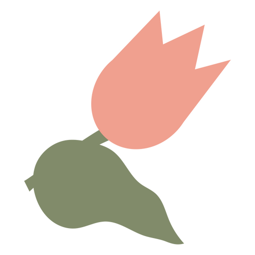 Rose flat pink PNG Design