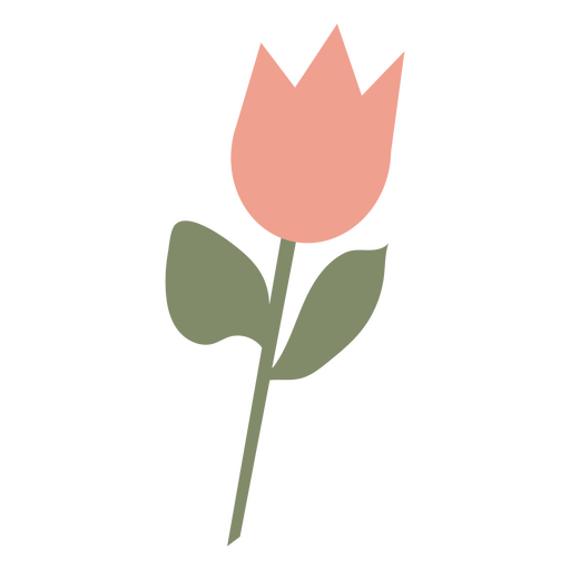Rosa plana rosa primavera Diseño PNG