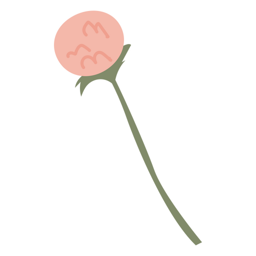Löwenzahn rosa flache Blume PNG-Design